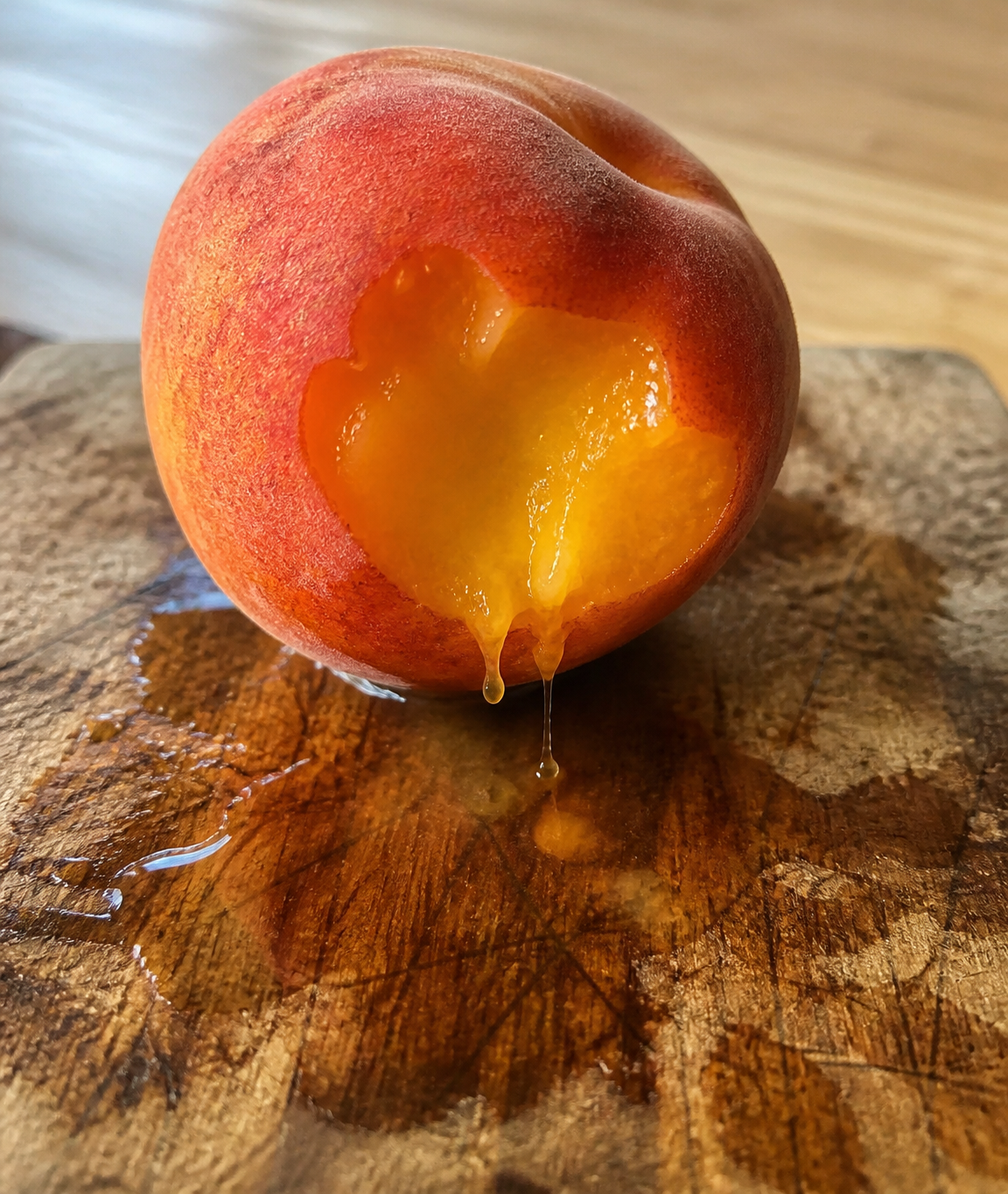 Peach juice on my lips at 6am photo 2